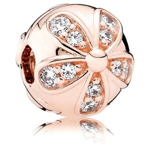 Pandora Authentic Rose Gold Clip Dazzling Daisies